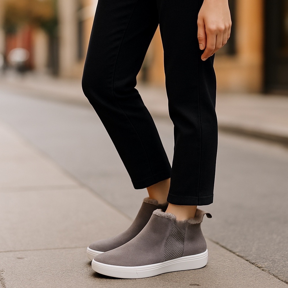 Toms Gray Textured Slip-Ons